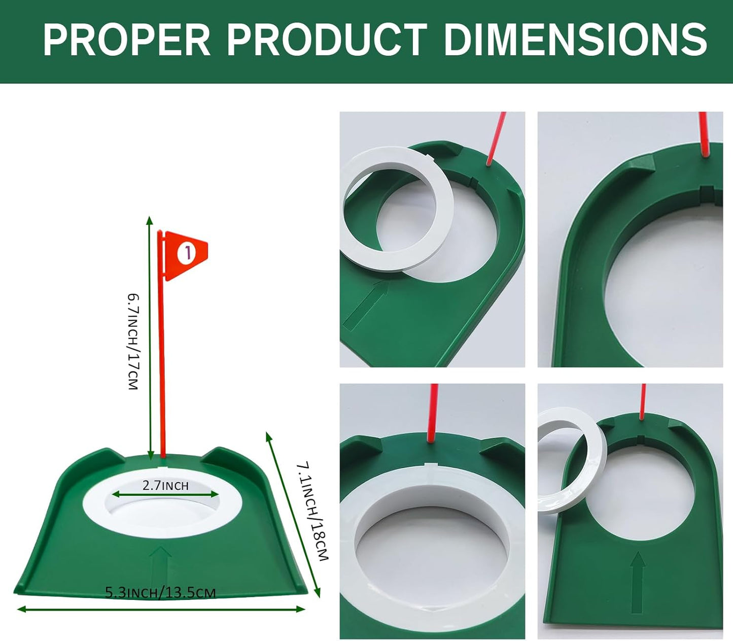 Mini Putting Set, Build Your Own Course at Home, The Office or On The Green, Includes 6 Pack Golf Putting Cups with Flags, 2 Pack Mini Golf Clubs and 10 Pack Foam Golf Balls