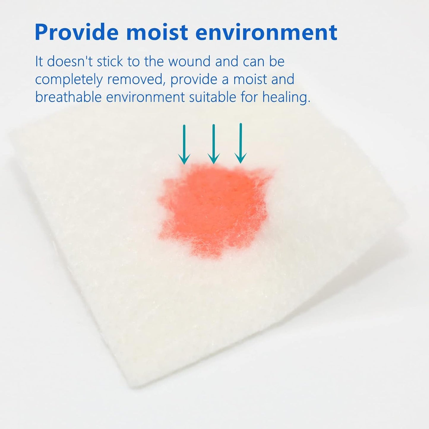 Calcium Alginate Wound Dressing - 4”x4” Patches, 10 Packs, Non-Stick Gauze Pads for Wound Care, Accelerating Wound Healing, High Absorbency and Soft