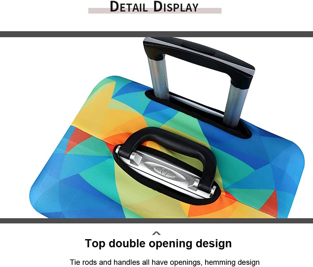 MosaiRudo Thicker Luggage Cover Elastic Suitcase Cover Protector Fits 18-32 Inch Suitcase Travel Accessories (TKM0078, L)