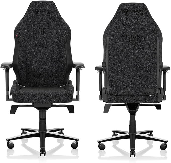 Secretlab Titan Evo Black3 Gaming Chair - Reclining, Ergonomic & Comfortable Computer Chair with 4D Armrests, Magnetic Head Pillow & 4-Way Lumbar Support - Black - Fabric