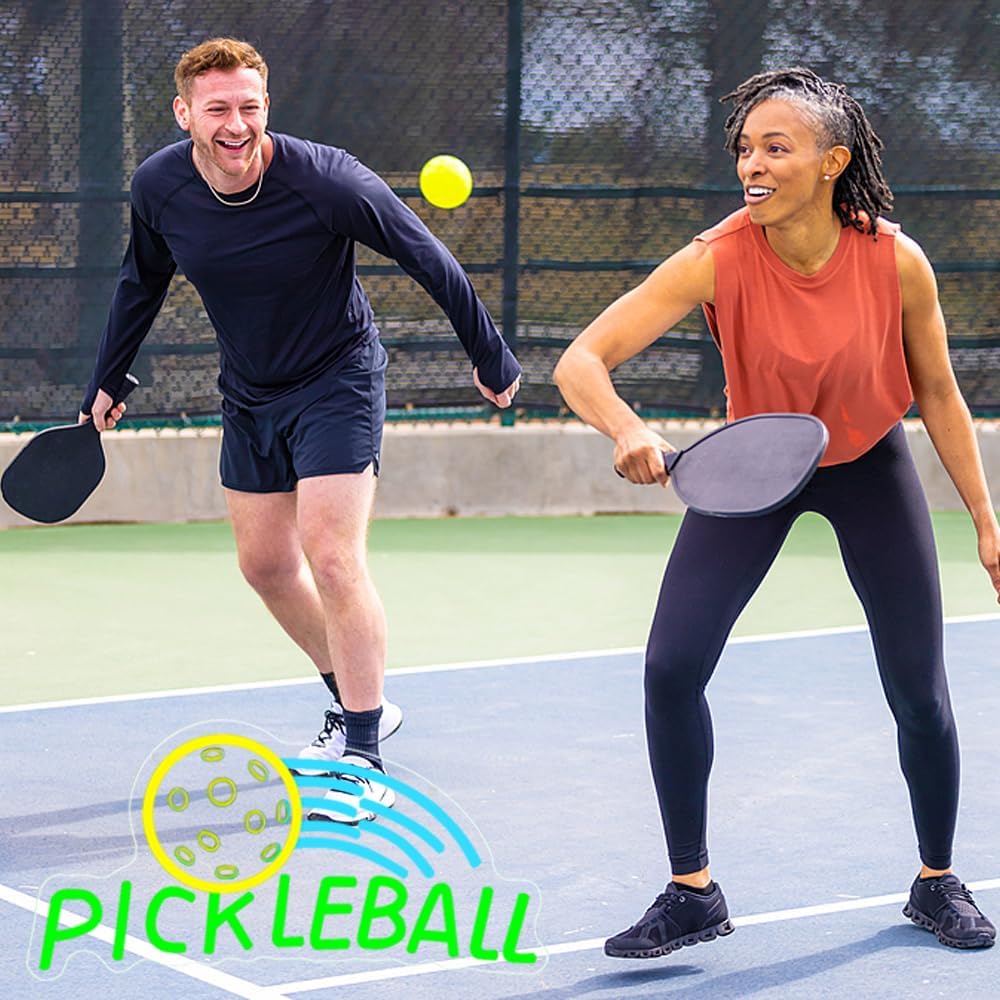 Pickleball Neon Sign,Sport Dimmable LED Light Signs for Wall Art Decor,Backdrop for Bar Bedroom Club Party Man Cave,Gift for Men Women Sports Fans Pickleball Lovers USB Powered（23.6"*10.8"）