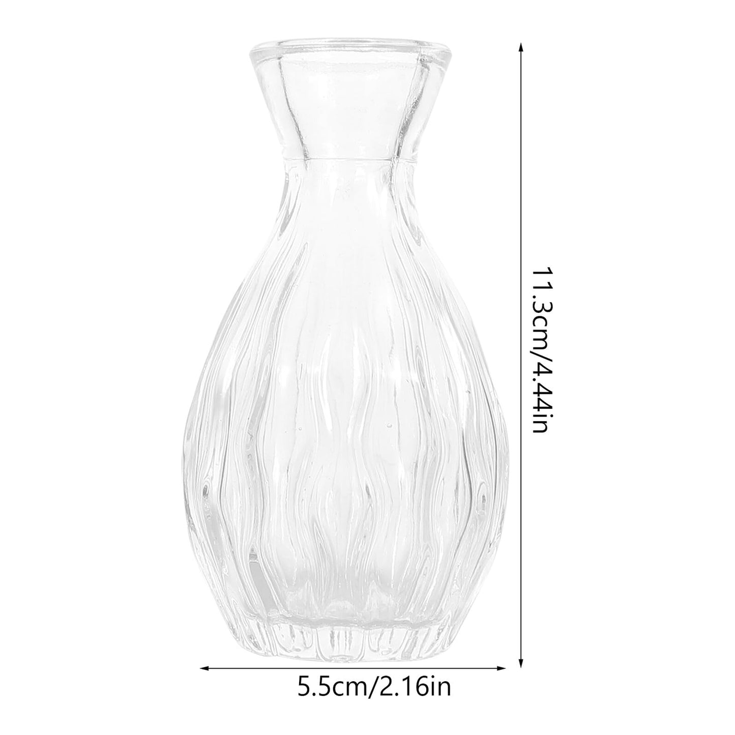 SUPVOX 4pcs Small Glass Hydroponic Vases Decorative Desk Flower Vases for Table Centerpieces Home Décor Glass Plant Terrarium Bottles