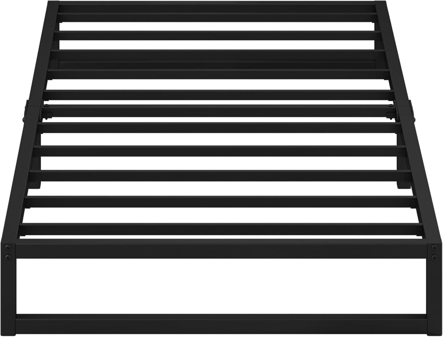 EMODA 7 Inch Twin Bed Frames No Box Spring Needed, Heavy Duty Metal Twin Platform Bed Frame, Noise Free, Easy Assembly, Black