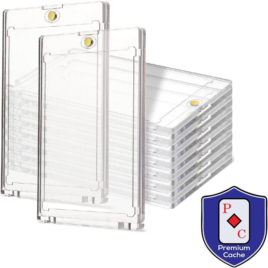 Magnetic Card Holders for Trading Cards | 35pt 30 Count | Clear Acrylic One-Touch Magnetic Card Holders Protector Case for Sports, TCG, and Collectible Cards
