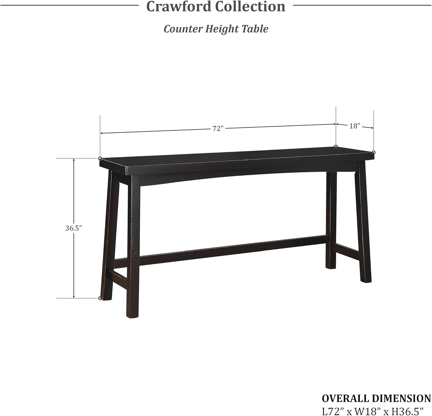 Lexicon Bar Table Set for 3, Small Kitchen Table Set Kitchen Island Table with 3 Saddle Bar Stools, 4 Piece Dining Table Set for Breakfast Nook, Living Room, Apartment, Counter Height, Black