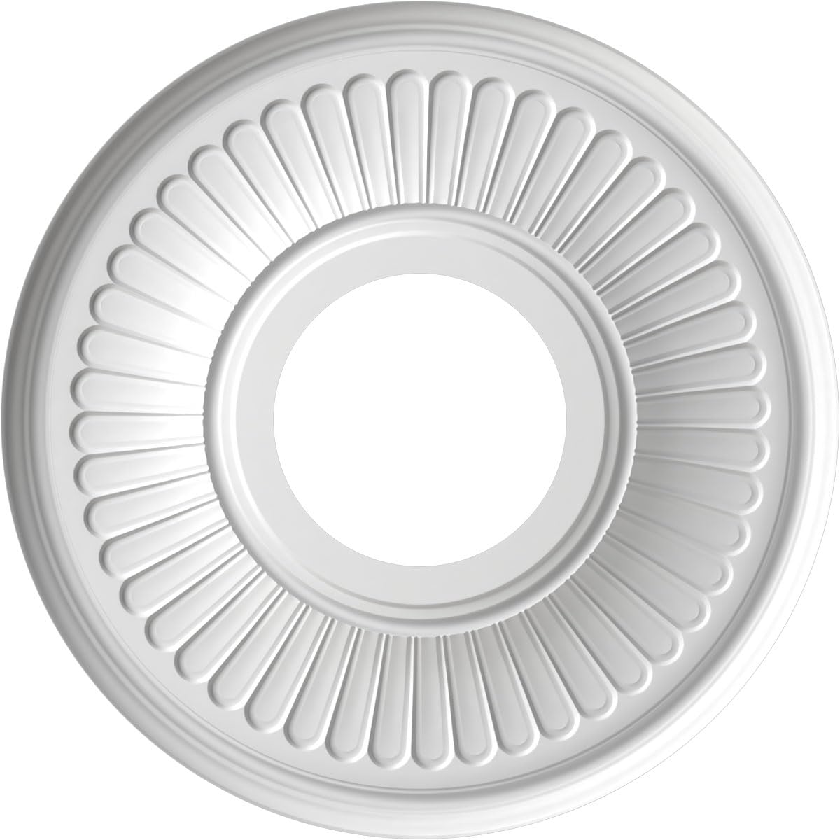 Ekena Millwork Cmp10Bedvg Berkshire Thermoformed Pvc Ceiling Medallion (Fits Canopies Up To 4 1/2), 10Od X 3 1/2Id X 3/4P, Unive