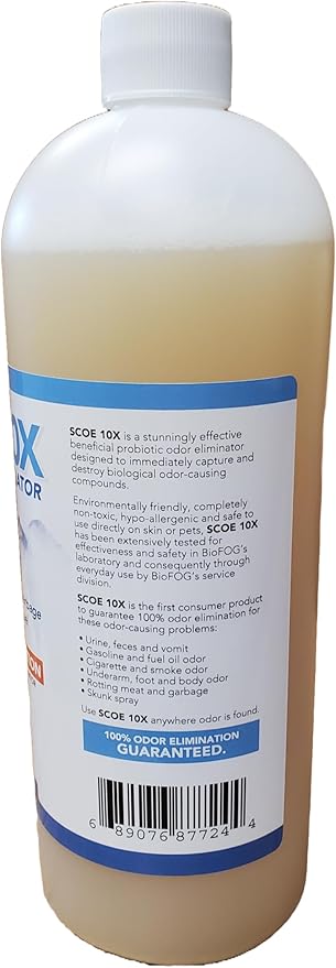 SCOE 10X Odor Eliminator Concentrate- Makes 2.5 Gallons- Urine Odor Eliminator