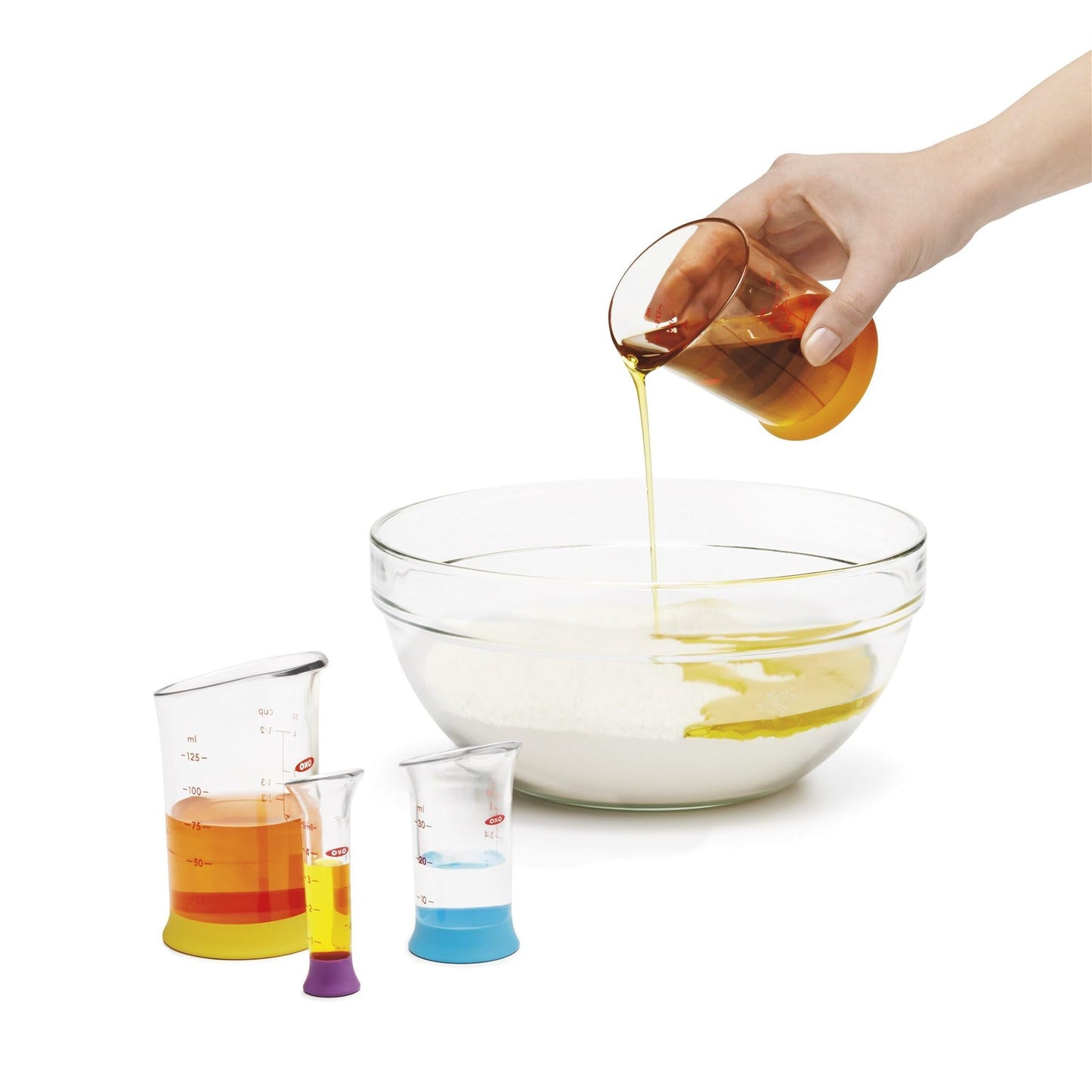 OXO Good Grips 7-Piece Nesting Measuring Beaker Set, Multicolored
