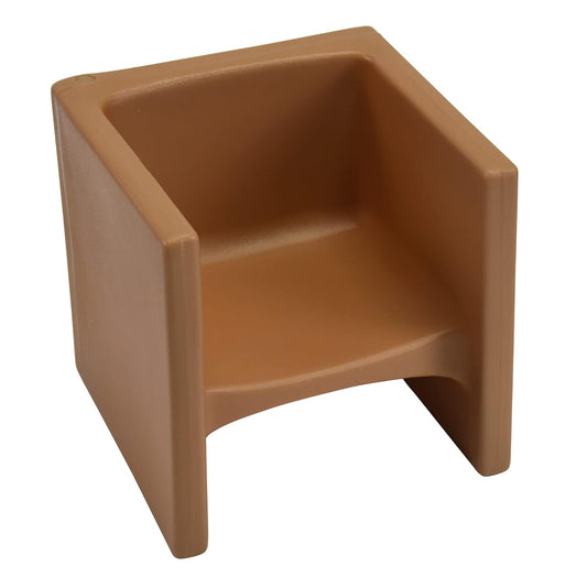Children's Factory 3-in-1 Cube Chair for Kids, Flexible Seating Classroom Furniture, 1-Pack, Almond