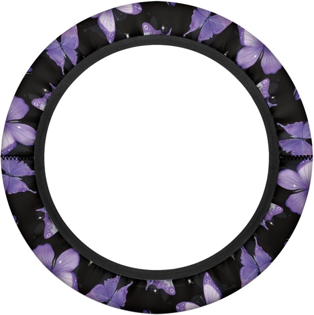 Purple Butterfly Golf Cart Steering Wheel Cover 13 Inch - 14 Inch Club Cars Wheel Covers Universal Golf Cart Accessories Great Gifts for Golfer