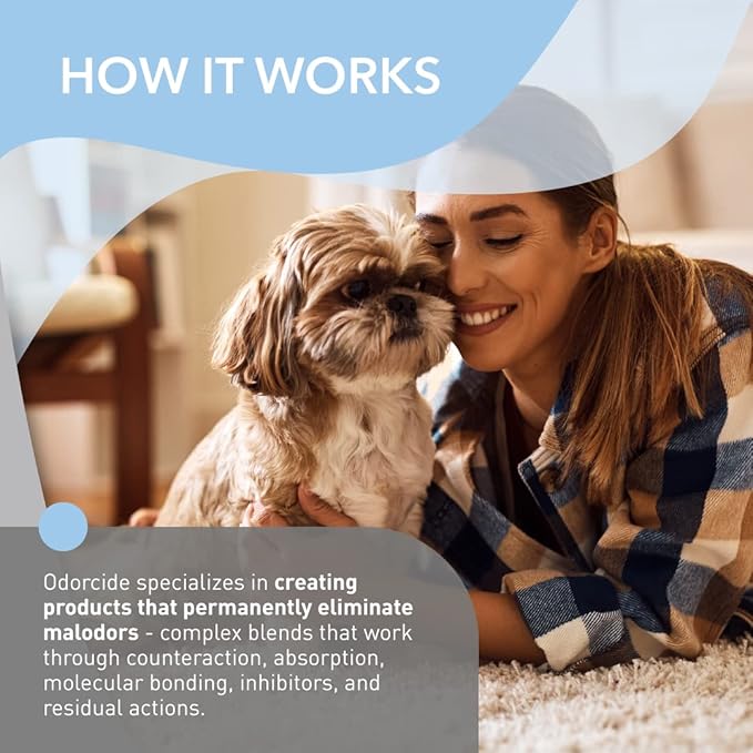 Odorcide Duralast Cool White Linen Odor Eliminator Concentrate - Smoke Odor Eliminator for Strong Odor on Carpet, Floors & More - Sweat & Pet Odor Eliminator with Non-Enzymatic Formula (1 Gal)