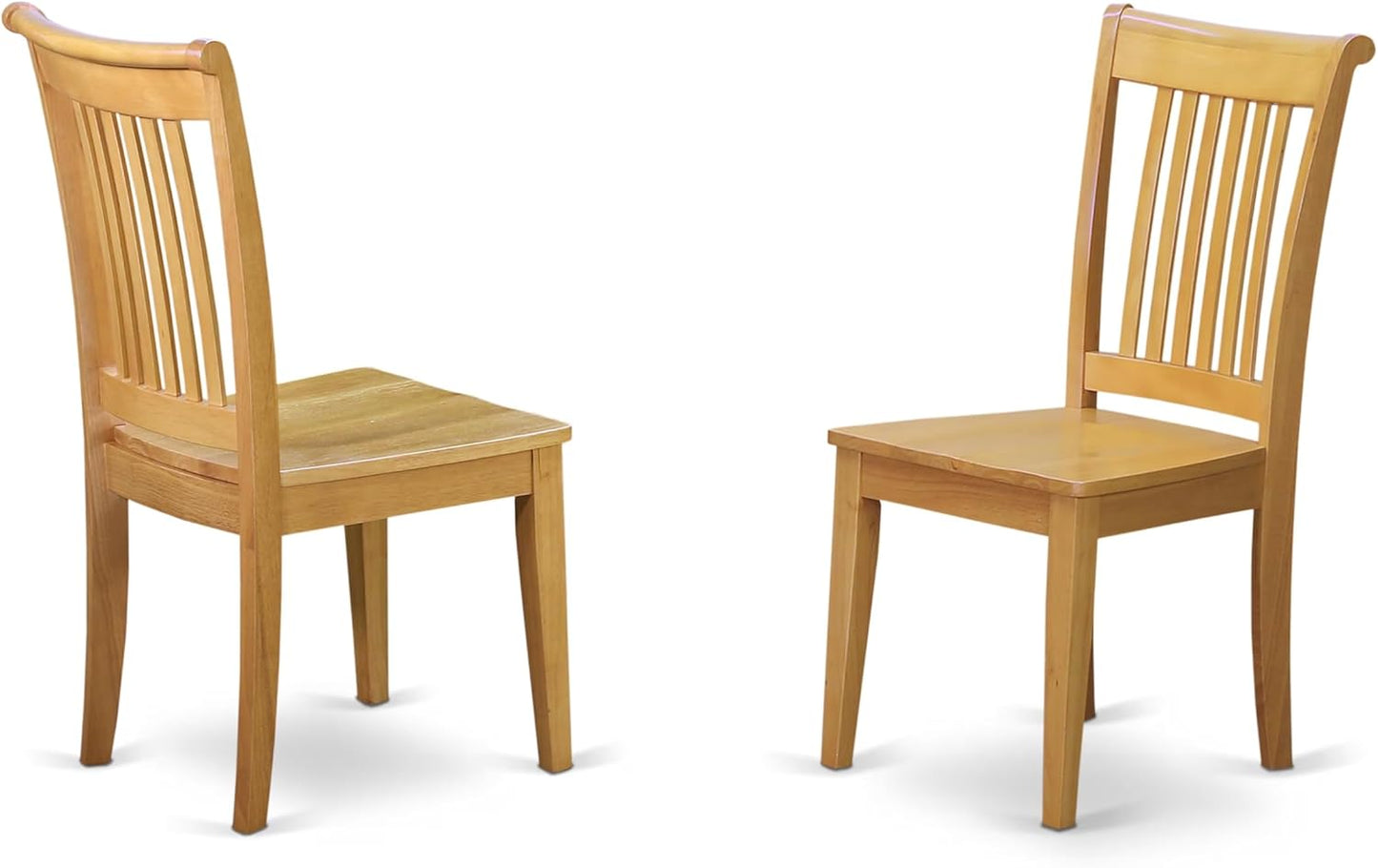 East West Furniture ANPO5-OAK-W 5 Piece Kitchen Table Set for 4 Includes a Round Dining Room Table with Pedestal and 4 Dining Chairs, 36x36 Inch, Oak