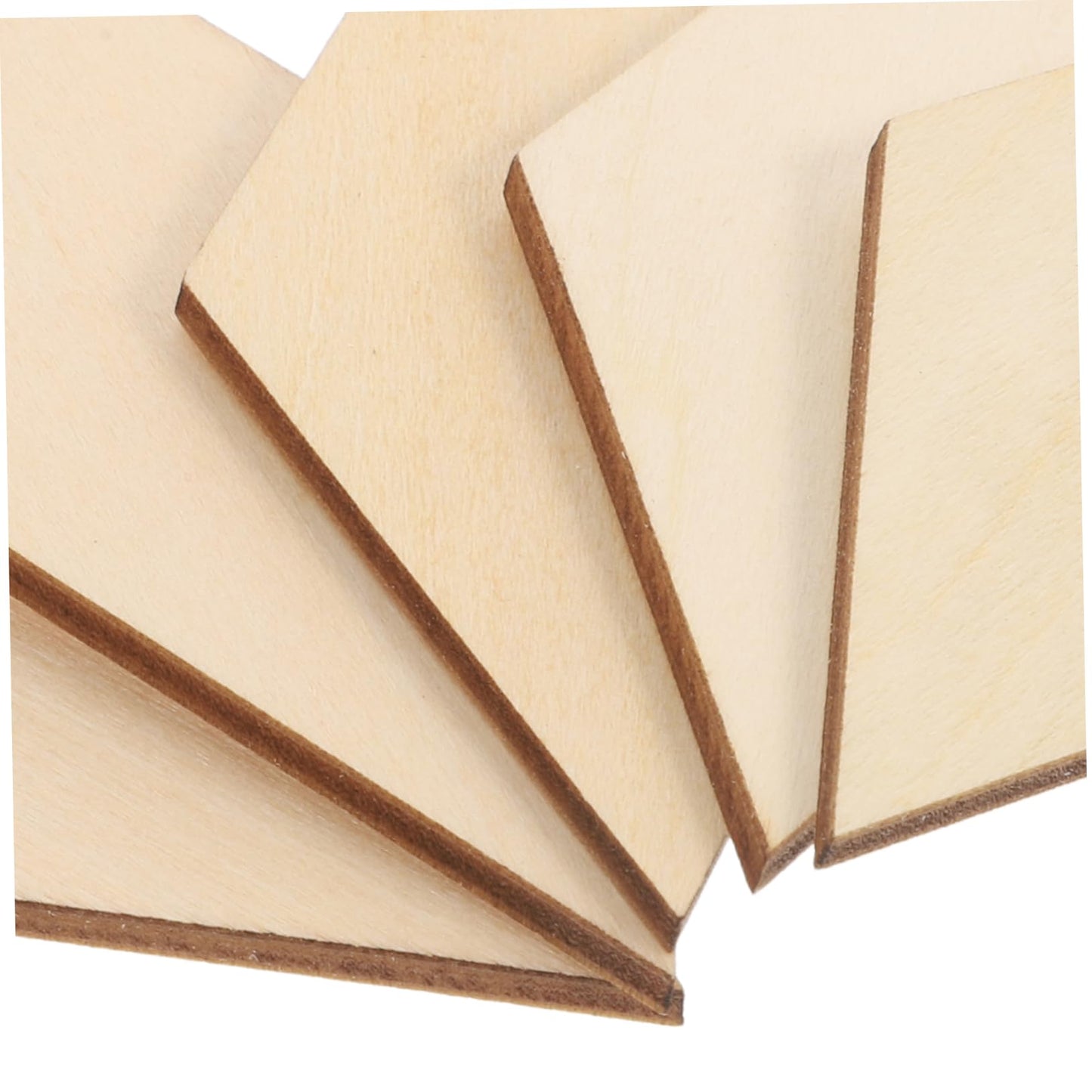 30Pcs Diamond Shaped Wood Slices 3.14x1.57in Unfinished Wooden Diamond Shape Pieces Wooden Shape Wood Blank Slices for DIY Crafts Holiday Decoration