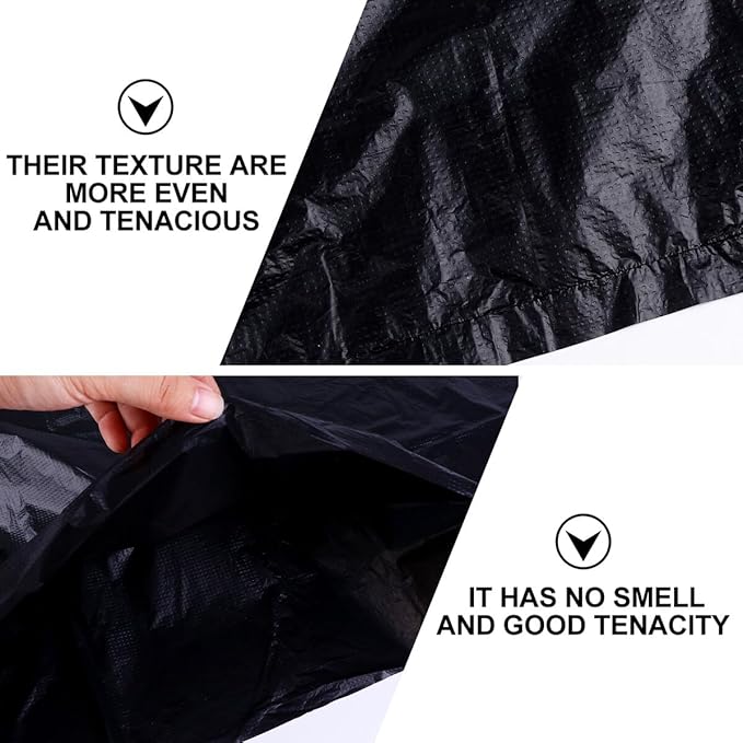 Generic 20Pcs Large Thickened Garbage Bags Disposable Rubbish Bags Leakproof Household Trash Liners for Bathroom Bedroom Office Car Use
