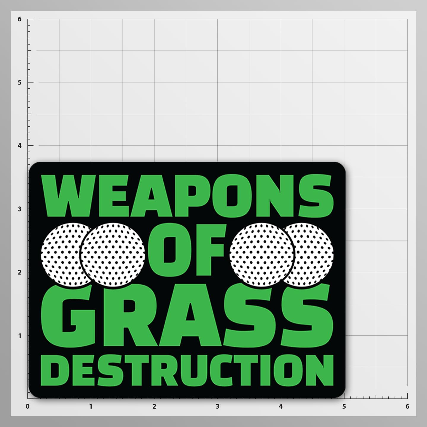 Funny Golf Stickers – Choose from 10 Humorous Designs – Durable Waterproof Vinyl Decals for Cars, Golf Carts, Laptops, Windows, Bumpers & More – 5 Inch (Grass Destruction)