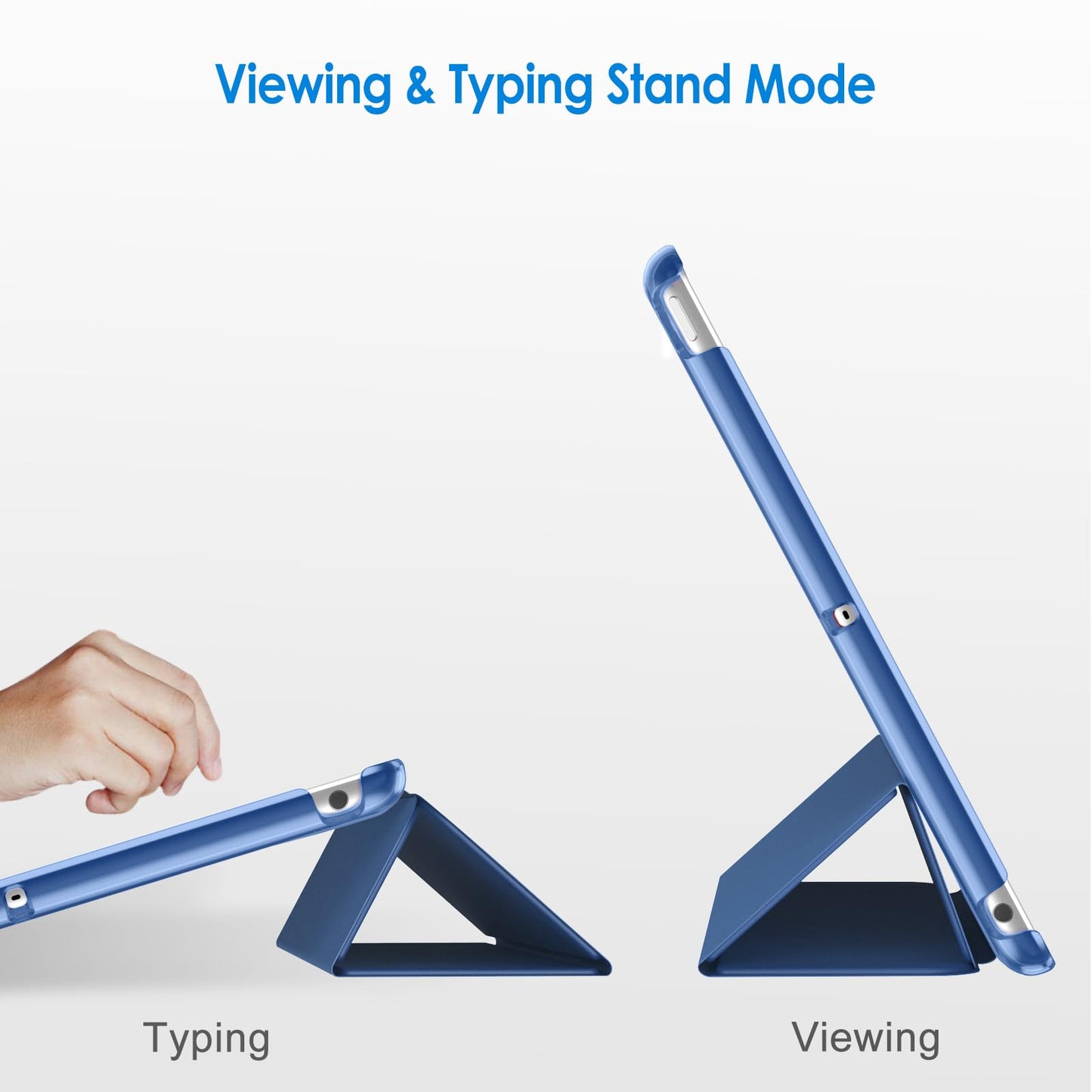 Jetech Case For Ipad (9.7-Inch, 2018/2017 Model, 6Th/5Th Generation), Smart Cover Auto Wake/Sleep (Navy)