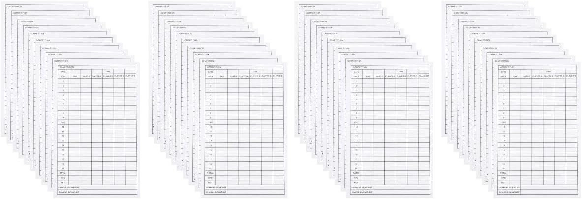 BESPORTBLE 40pcs Scorekeeper Accessory Pocket Score Scorecard Coated Outdoor Scorecards Competition Keeper, Notebook and Card Stats Paper Club Accessories Notebook, Golfs Disc Scorebook