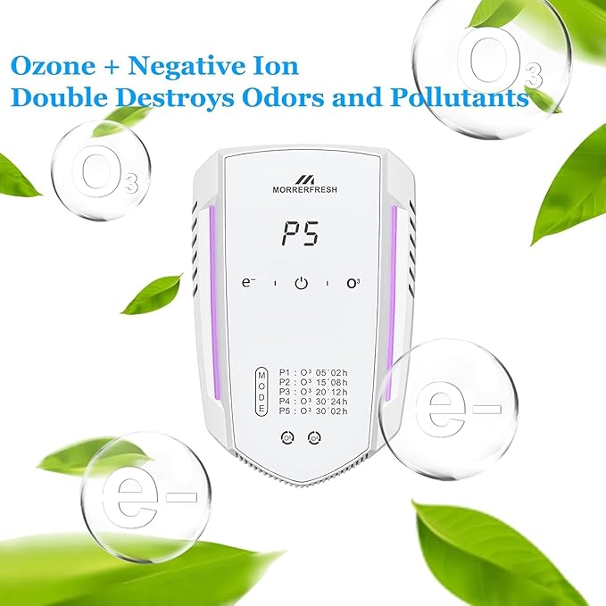 Cat Litter Deodorizer 99% Pets Poof Odor Eliminator Air Purifier Ozone Odor Removal Air Freshener for Home & Pets Litter Box Room Wardrobe Shoe Cabinet Toilet White