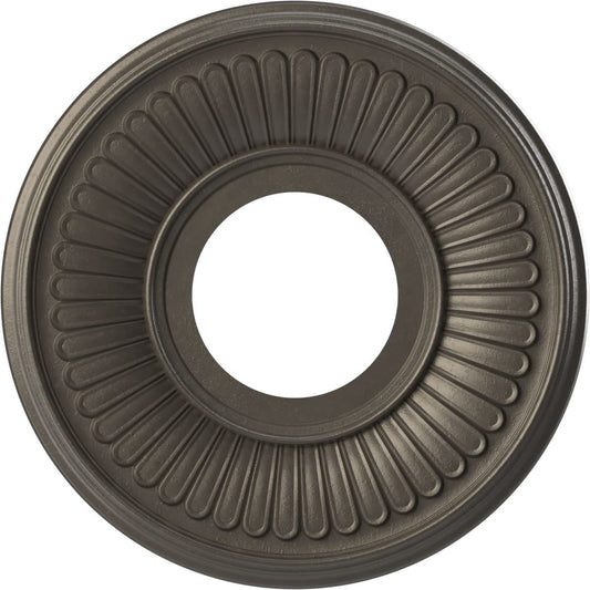 Ekena Millwork Cmp10Bedst Berkshire Thermoformed Pvc Ceiling Medallion (Fits Canopies Up To 4 1/2), 10Od X 3 1/2Id X 3/4P, Unive