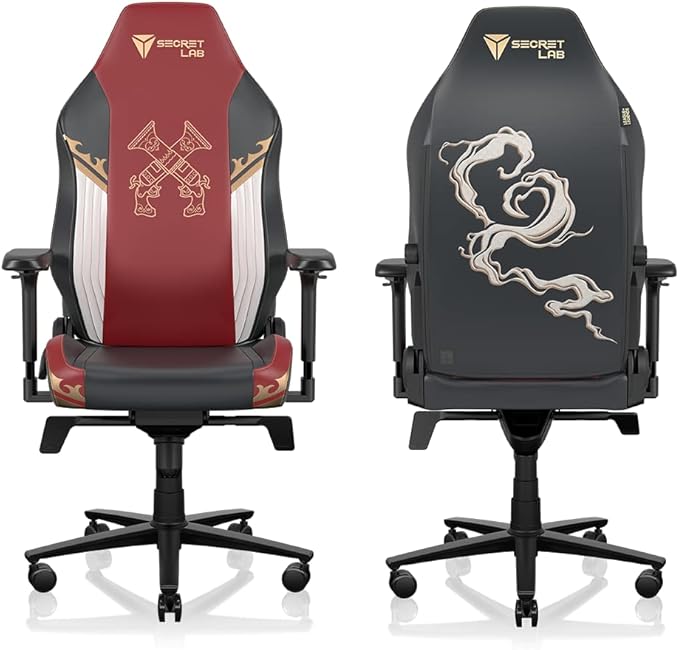 Secretlab Titan Evo Miss Fortune Gaming Chair - Reclining - Ergonomic & Comfortable Computer Chair with 4D Armrests - Magnetic Head Pillow & Lumbar Support - Small - Black/Red - Leatherette