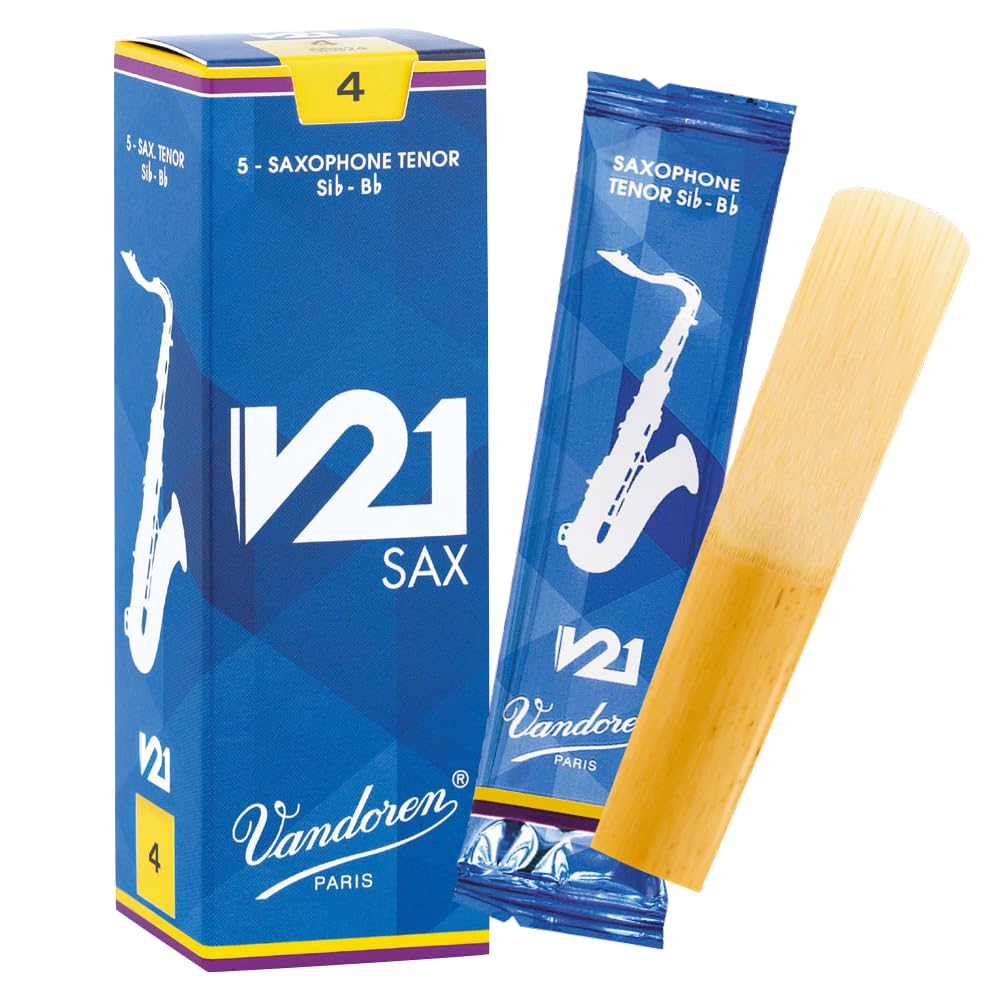 Vandoren Sr824 V21 Tenor Saxophone Reeds Strength 4; Box Of 5