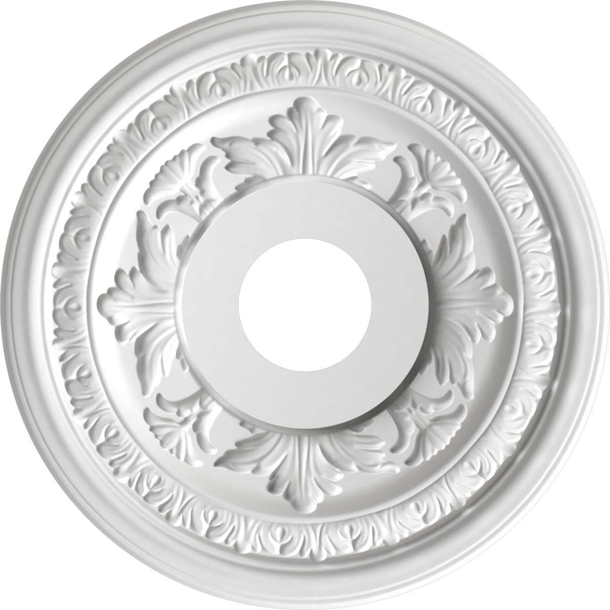 Ekena Millwork Cmp16Badst Baltimore Thermoformed Pvc Ceiling Medallion (Fits Canopies Up To 6 1/2), 16Od X 3 1/2Id X 1P, Univers