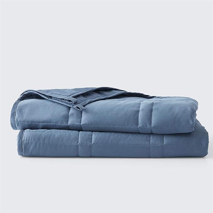 Baloo Weighted Blanket for Adults 15 lb (Dusk, 60"x80") | Cool & 100% Cotton | Machine Washable & Dryer Safe | Glass Microbead Fill