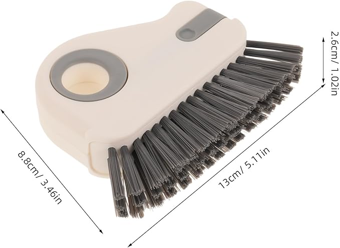 Generic 2PCS Crevice Cleaning Brush: Groove Cleaning Tool - Grout Cleaner Tool Grip Brush Hard Bristle for Sliding Door Track Window Sill Window Seal