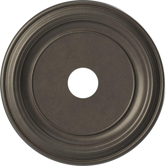 19Od X 3 1/2Id X 1 1/2P Traditional Thermoformed Pvc Ceiling Medallion (Fits Canopies Up To 11 1/2), Universal Aged Metallic Wea