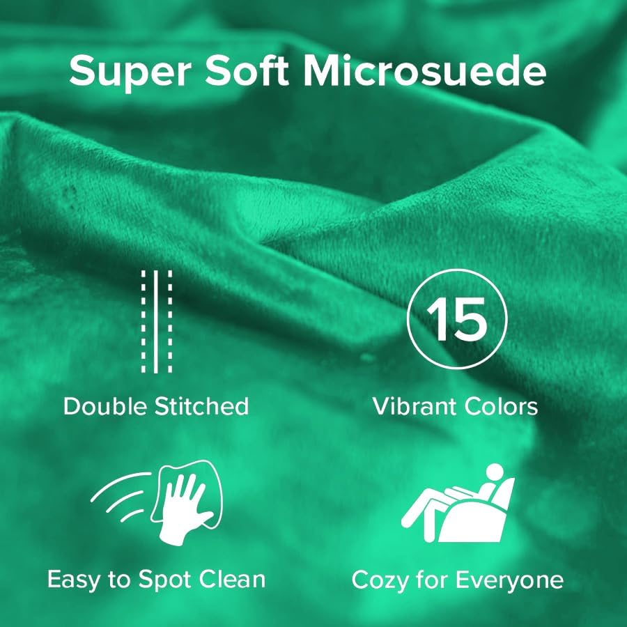 Sofa Sack Bean Bag Chair - Plush, Ultra Soft - Memory Foam Bean Bag Chair with Microsuede Cover - Stuffed Foam Filled Furniture and Accessories for Dorm Room 5 Feet - Aqua Marine
