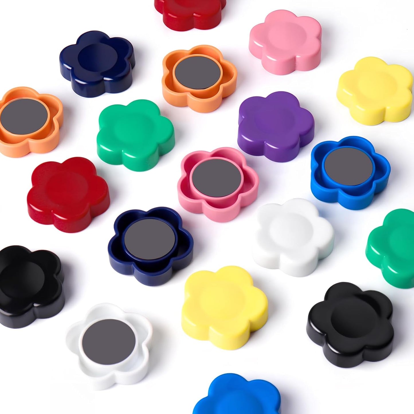 Fridge Magnets - 80 Pack Heavy Duty Refrigerator Magnets - Small Strong Magnets for Whiteboard, Lockers, Crafts, Kitchen, Office & Classroom - Decorative Cute Mini Sunflower Magnet (10 Colors)
