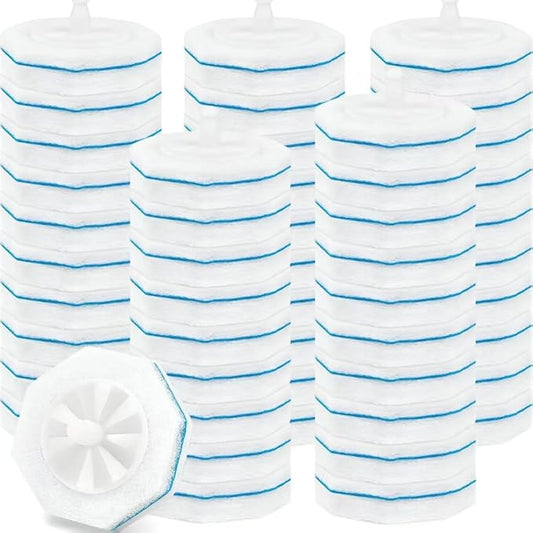 50-Count Disposable Toilet Brush Refills | Universal Cleaning System: Toilet Wand Heads & Bowl Clean Pads Compatible with Most Handles