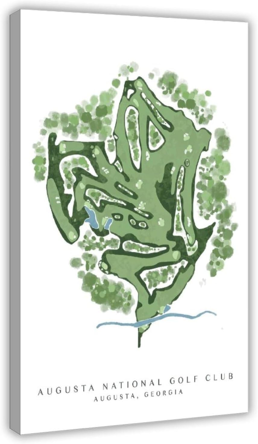 9W Golf Course Poster Green Scenery Decoration Wall Art for Office Living Room Frame-style 20x30inch(50x75cm)