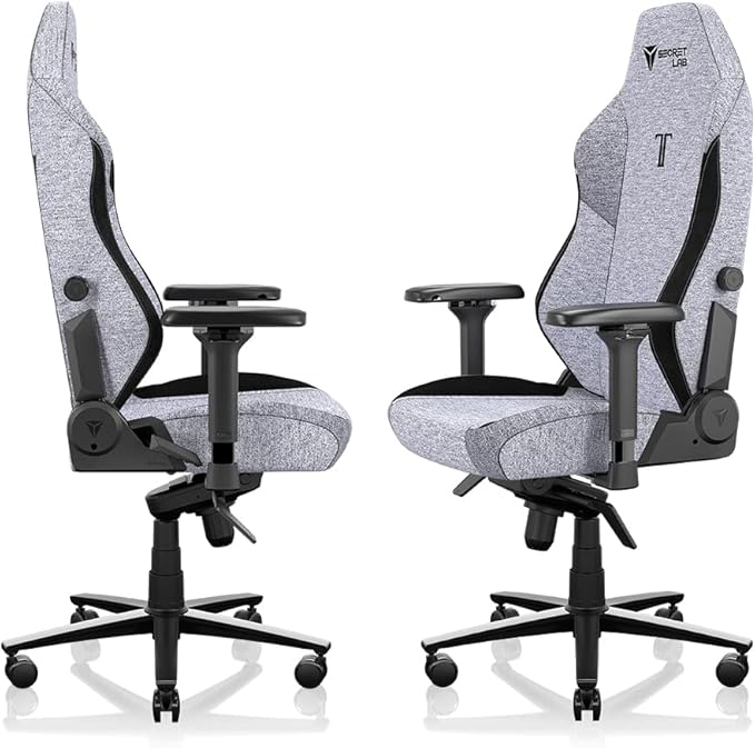 Secretlab Titan Evo Cookies & Cream Gaming Chair - Reclining - Ergonomic & Comfortable Computer Chair with 4D Armrests - Magnetic Head Pillow & 4-Way Lumbar Support - Small - Gray - Fabric