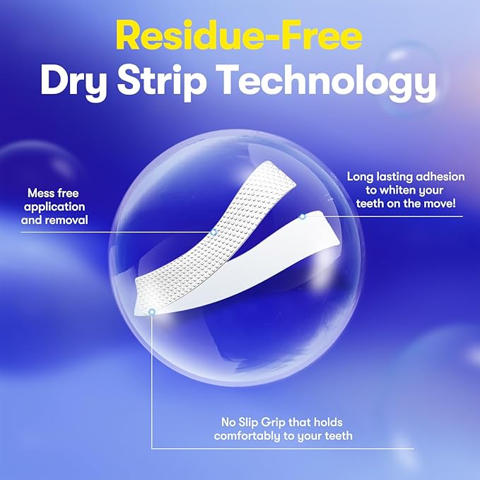 MySmile Teeth Whitening Strips, Hydroxyapatite-Infuse White Strips, Non-Sensitive Teeth Whitening with Soothing Natural Ingredients, Enamel-Safe, Residue-Free, Non-Slip, 14 Treatments Kit