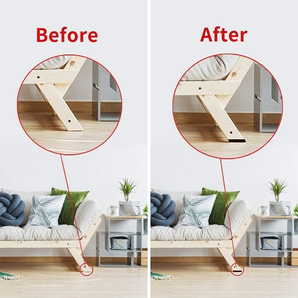 Yelanon Non Slip Furniture Pads - 52pcs Self-Adhesive Rubber Grippers, (1+2+2) Inch Thick Floor Protectors for Hardwood, Tile, Laminate, Keep Furniture in Place, Scratch & Noise Free