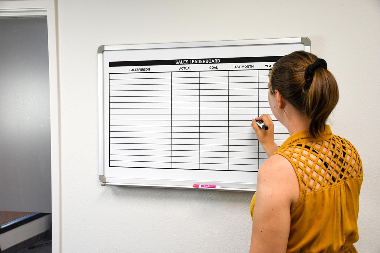 Sales Leaderboard Whiteboard 36" x 24"