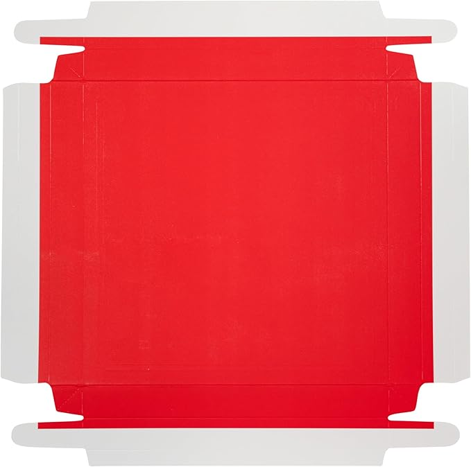 Restaurantware Sweet Vision 10 Inch x 8.25 Inch Transparent Cake Boxes 10 Grease Resistant Base Clear Cake Boxes - Red Lid Red Ribbon Plastic Birthday Cake Boxes For Weddings Or Birthdays