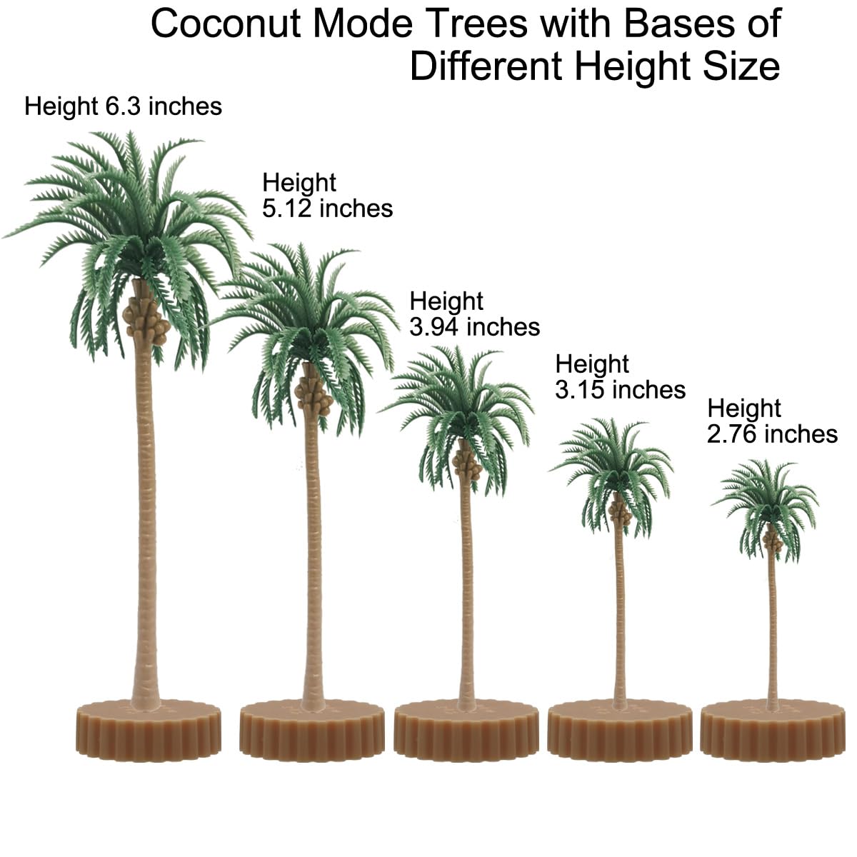 AmyBy Model Miniature Forest Plastic Toy Trees Bushes Rainforest Diorama Supplies Train Scenery Mini Coconut Palm Plant Crafts Cedar Firs 20