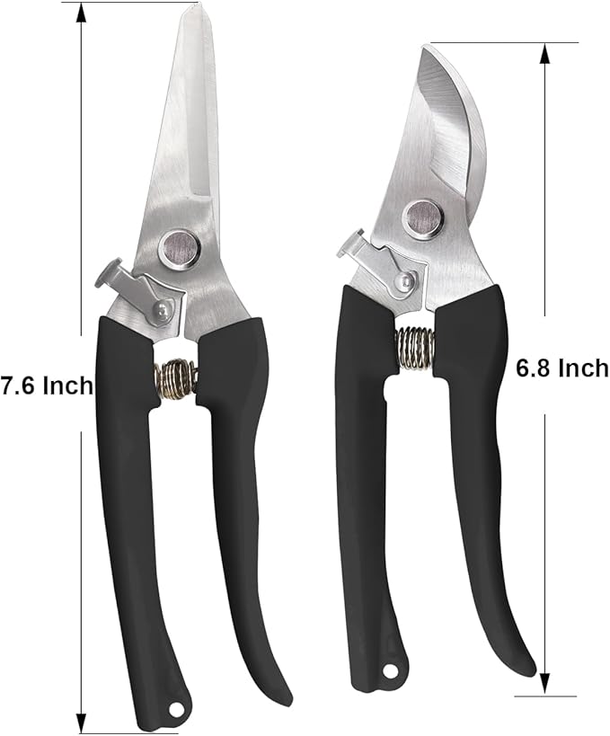 Garden Scissor for Plant, 12 Pcs Floral Scissors, Tip Pruning Shears Bulk for Cutting Flowers, Bonsai, Fruits and Trimming Plants(Black)