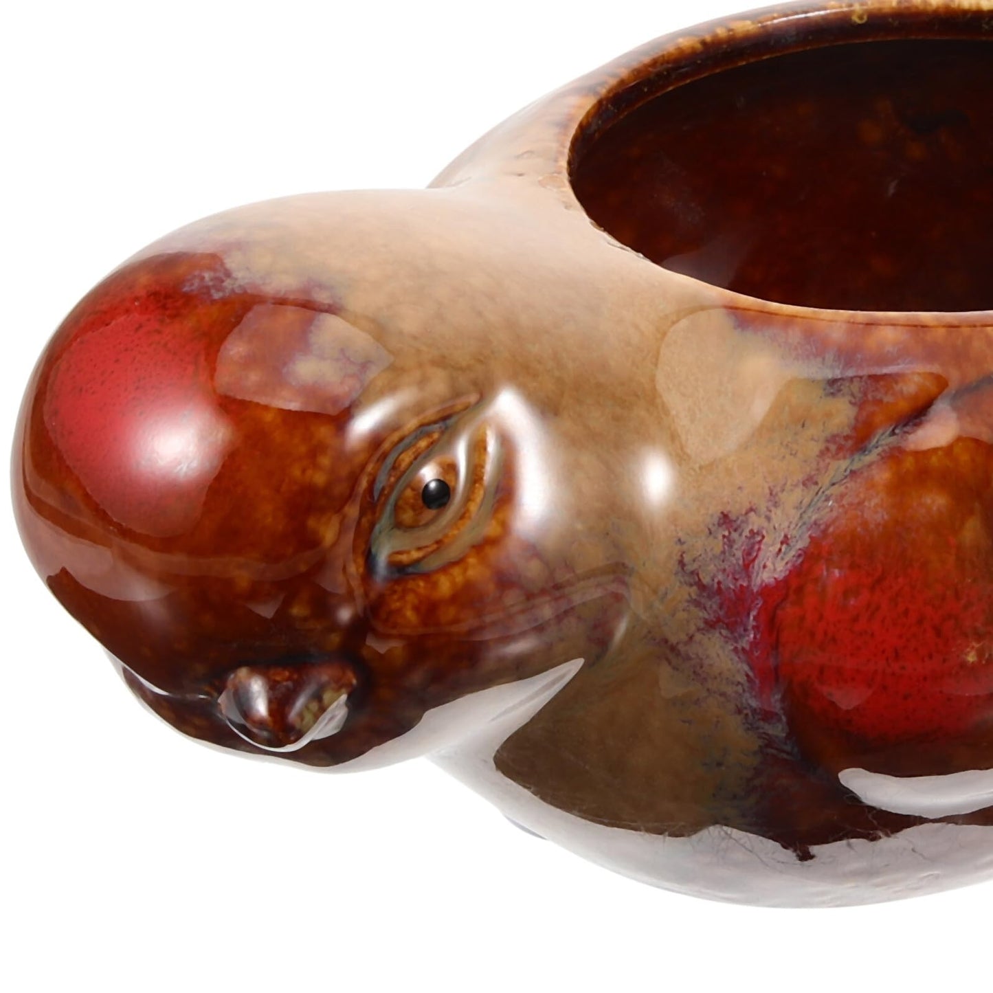 Yardwe Ceramic Planter Pot Bird Shape Succulent Flowerpot for Indoor Balcony Gardening Small Animal Design Glazed Pot for Home Decor