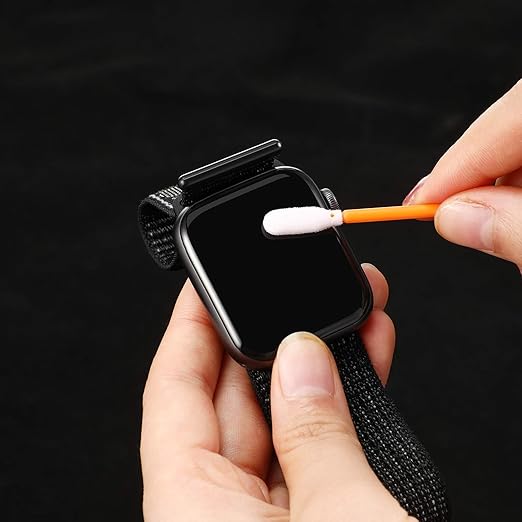 Chinco 200 Pieces Foam Swab Sponge Swab Foam Tips Sponge Stick for Inkjet Printer Print Head Camera Optical Lens Optical Equipment(Orange,3.66 Inch)