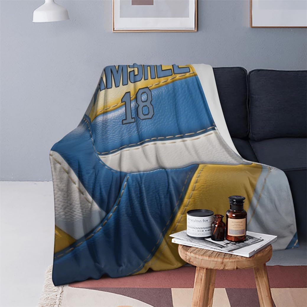 Customized Home Decor Sofa Throw Blanket Personalized Volleyball Themed Blankets for Sport Lover Custom Name Volleyball Enthusiasts Bedding Travel Blanket Custom Ball Sport Theme Throw-Blanket Gifts