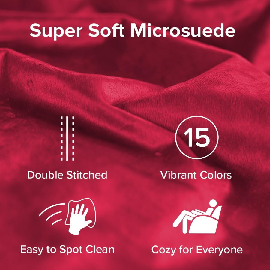 Sofa Sack Bean Bag Chair - Plush, Ultra Soft - Memory Foam Bean Bag Chair with Microsuede Cover - Stuffed Foam Filled Furniture and Accessories for Dorm Room 5 Feet - Cinnabar