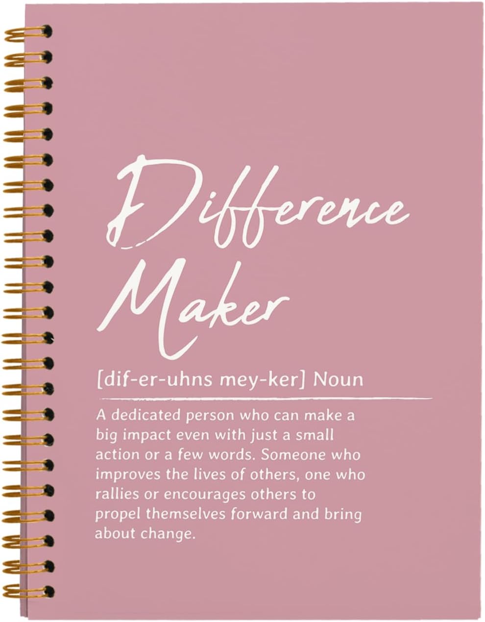 OXW Pink Meeting Notebooks for Work, Difference Maker Gift Office Work Notebook Journal for Writing Note Taking, Thank You Gifts for Women Men Leader Boss Mentor Manager Principal, 5.5"x8.3"