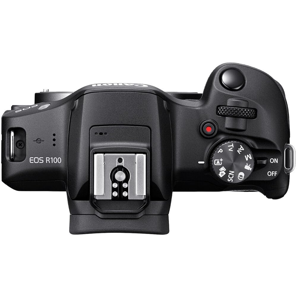Canon Eos R100 Mirrorless Camera Kit - Aps-C Rf Camera With 18-45Mm & 55-210Mm Lenses, 24Mp Sensor, 4K Video & Dual Pixel Af (60
