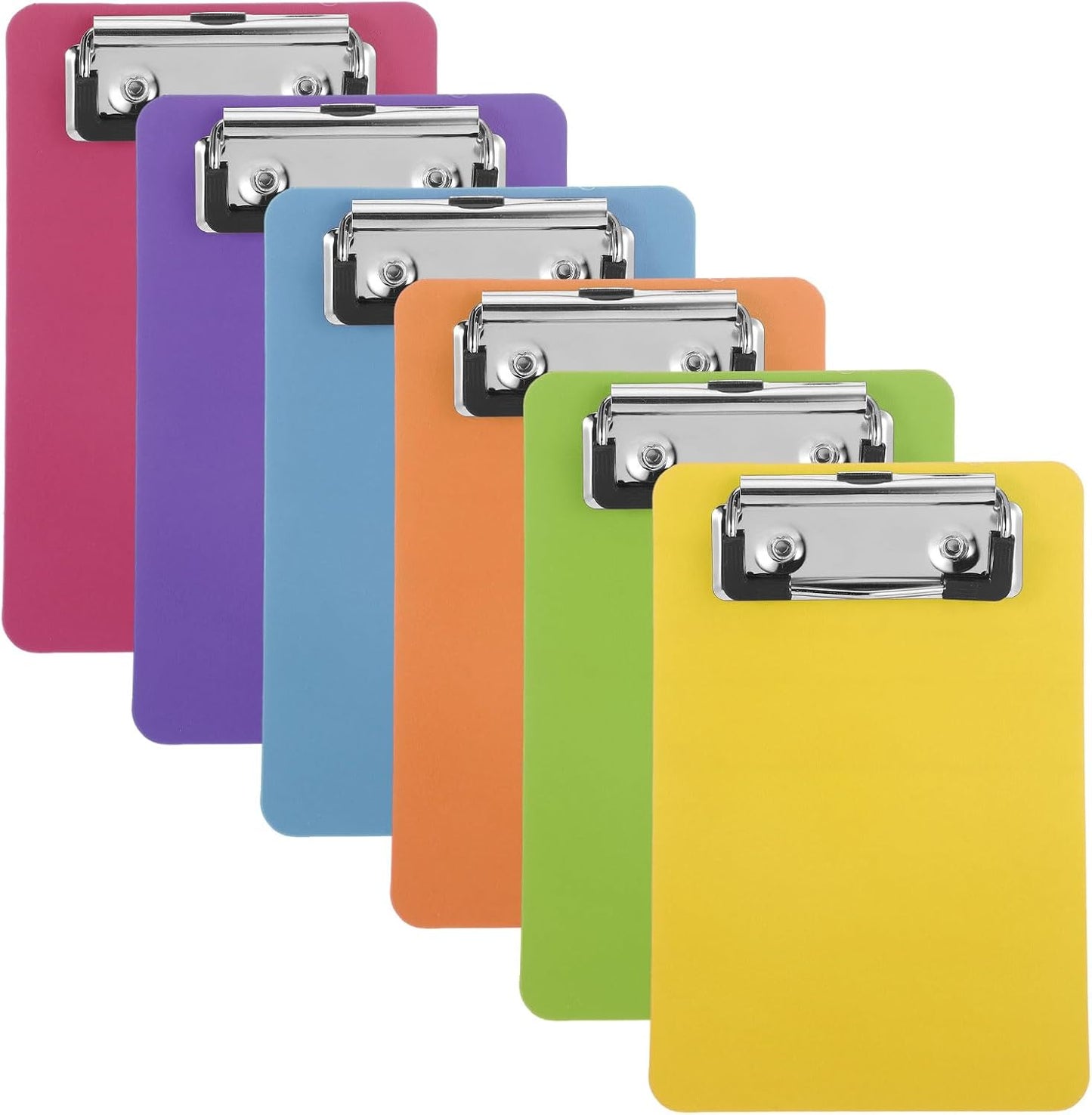 6 PCS Small Clipboards, Mini Clipboards 4×6 for Organizing Loose Papers, Shopping Lists, Golf Score Cards, A6 Classrooms Offices (6 Color)