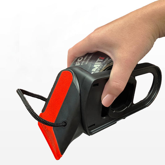 Tape Terror Packing Tape Dispenser - Heavy Duty Shipping Tape Dispenser for Boxes, Refillable, Fits Standard Bulk Tapes Up to 2" Wide - Razor-Sharp Cutting Packaging Tape Dispenser (1-Count)