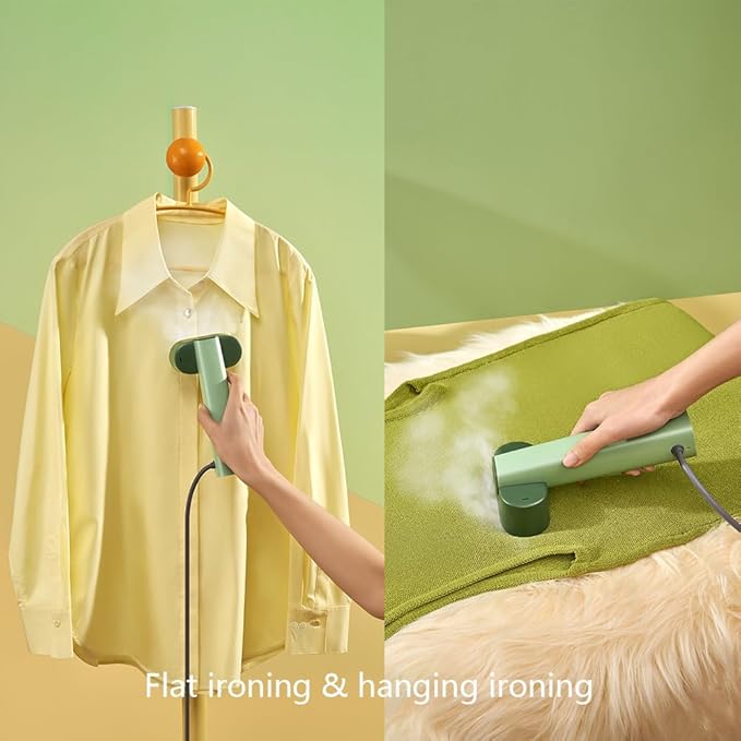 G6 Pro Smart Handheld Steamer for Clothes – Global Voltage Adaptation(100-240V), Palm-Sized & Lightweight (0.8lb), Easy Wrinkle Remover, Auto Shut-Off, Travel & Home Double Use (Green)