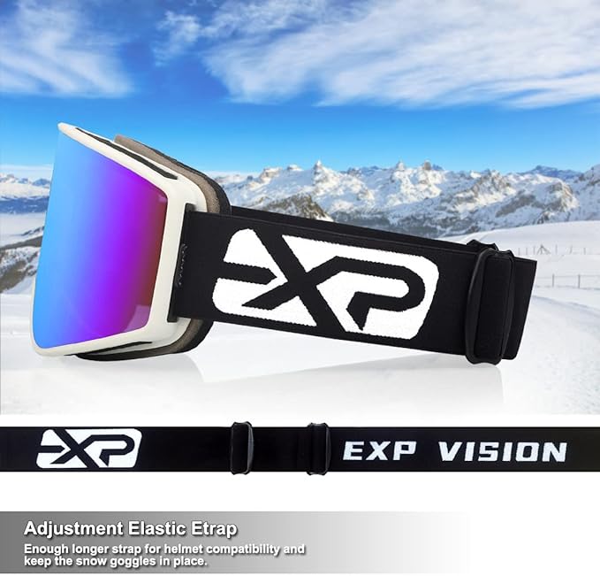 EXP VISION Ski/Snowboard Goggles Parent-child Snow Goggles Over Glasses for Men, Women Youth Kids